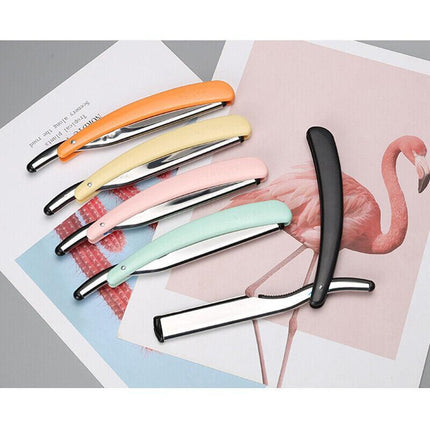 Old Shaver Razor Eyebrow Knife Folding Manual Shaver Holder Home Salon Tool AU - Aimall