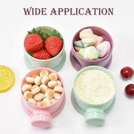 4 Layers Baby Milk Powder Feeding Case Box Formula Dispenser Food Container - Aimall