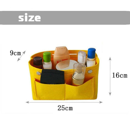 Travel Organiser Handbag Felt Bag Tote Insert Liner Purse Pouch Women 25*16*9cm - Aimall