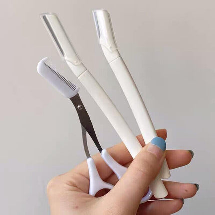 3PCS Eyebrow Razor Set Pro Trimmer Women's Sharper Facial Blade Hair Shaving AU - Aimall