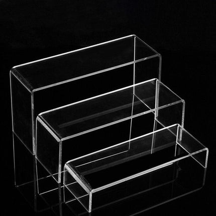3Pcs Transparent Acrylic Shoes Display Stand Jewellery Rack Organiser AU Stock - Aimall
