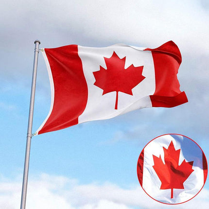 Large Canadian Canada Flag CAN Heavy Duty Outdoor 90 X 150 CM - 3ft x 5ft AU - Aimall