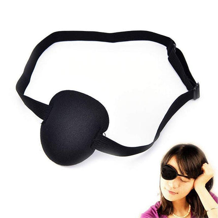 1/2/3/4/5PCS Eye Patch Shade Concave Washable Soft Adjustable Strap Black AU - Aimall