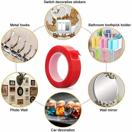 Double-sided Clear Transparent Acrylic Adhesive Tape Foam Mounting Strong Gel Au - Aimall