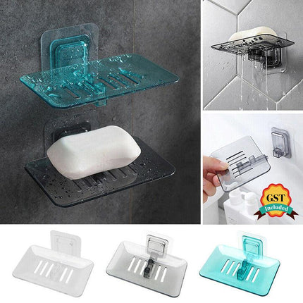 Bathroom Waterfall Tray Holder Soaps Plate Suction Case Containers Dish Storage - Aimall