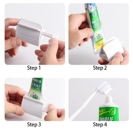 Large Bathroom Toothpaste Squeezer Tube Easy Stand Dispenser Rolling Holder Seat - Aimall