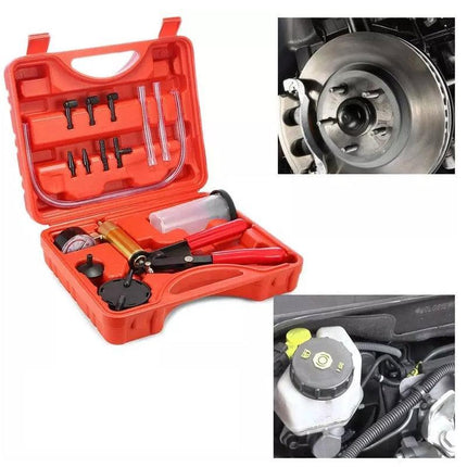 Hand-Held Brake Bleeder Tester Set Bleed Kit Car Motorbike Bleeding Vacuum Pump - Aimall