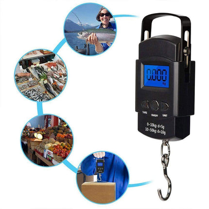 Portable LCD Digital Electronic Fishing Travel Luggage Hanging Weighing Scale AU - Aimall