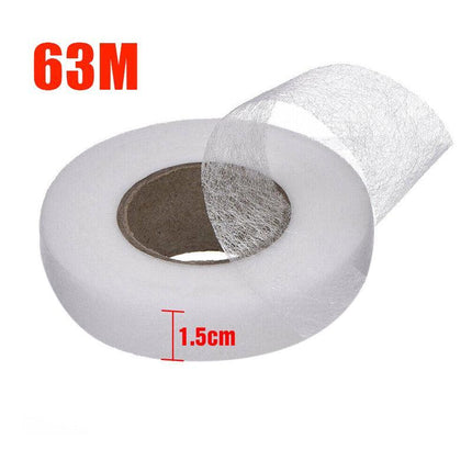 1-5Rolls 64M Fabric Fusing Tape Adhesive Hem Iron-on Tape Hemming Tape 15mm Wide - Aimall
