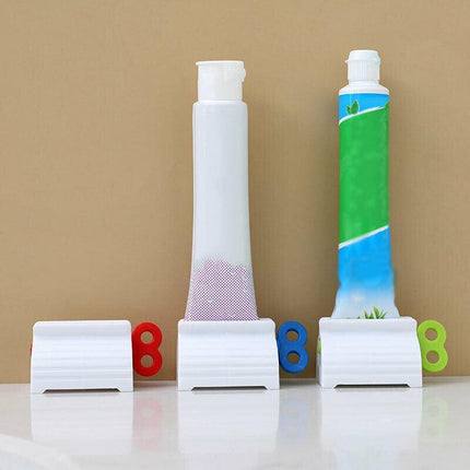 3x Toothpaste Squeezer Bathroom Tube Easy Stand Dispenser Rolling Holder Seat AU - Aimall