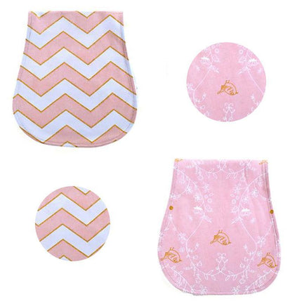 4x Baby Burp Cloths Fashion Organic Cotton Towels Burping Soft and Absorbent AU - Aimall