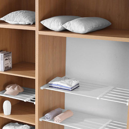 12 Sizes Adjustable Rack Hanger Rod Shelf Closet Kitchen Organiser Separator AU - Aimall