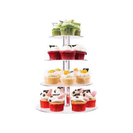 3/4/5/6/7/Tier Acrylic Clear Round Cupcake Cake Stand Birthday Wedding Party AU - Aimall