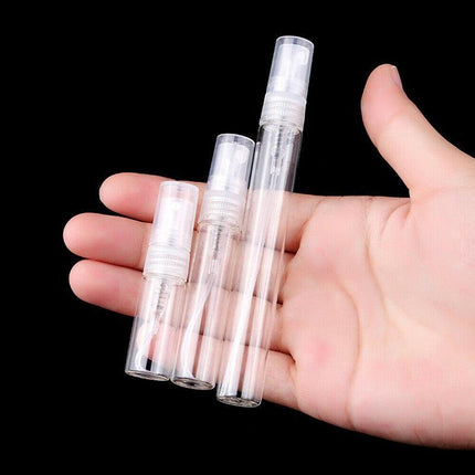 10Pcs 3/5/10ml Glass Perfume Bottle Atomizer Pump Spray Comestic Container AU - Aimall