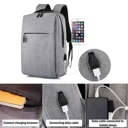 Men Women Canvas Waterproof Backpack Bag School Travel Laptop Bag Business Bag - Aimall