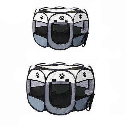 8 Panel Pet Tent Playpen Dog Cat Play Pen Bags Kennel Portable Puppy Crate AU - Aimall