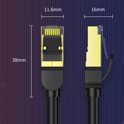 JASOZ Network Lan CAT7 RJ45 Cord Ethernet Flat Shielded Cable Patch Lead 1-10M - Aimall