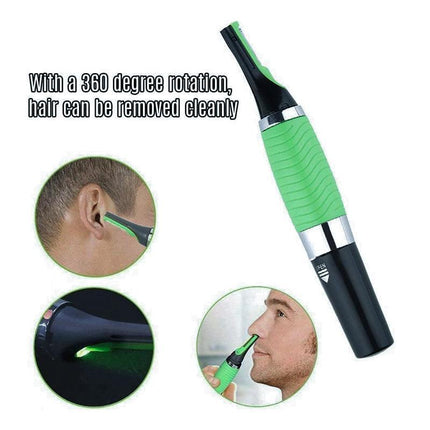 Hair Trimmer Groomer Nose Ear Eyebrows Neck hair Razor with light micro touch AU - Aimall