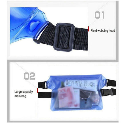 Waterproof Underwater Waist Belt Bum Bag Beach Swimming Boating Dry Phone Pouch - Aimall