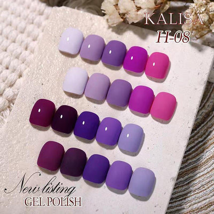 KALISA 10Pcs Gel Nail Set Gel Nail Polish Kit Glitter Soak Off UV Varnish 15ml - Aimall