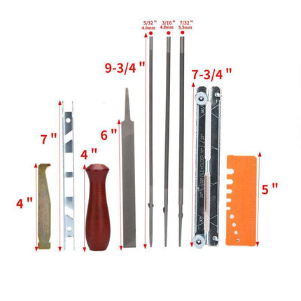 10PCS Chainsaw File Filing Kit Files Tool Chain Sharpener For Stihl AU Stock - Aimall
