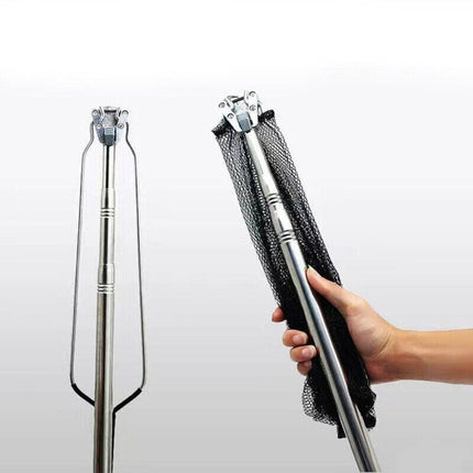 Fishing Net Landing Mesh Fish Catch Tool Telescopic Pole Folding Foldable Handle - Aimall