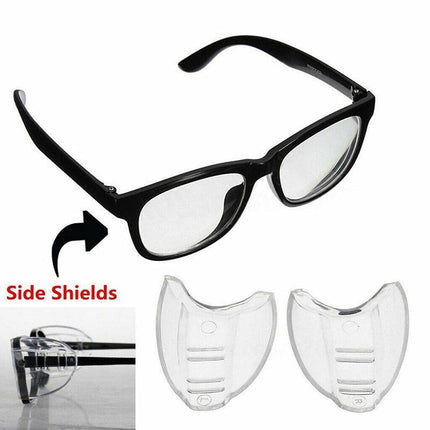 4 Pairs Clear Eye Goggles Side Shields Protection Universal Flexible For Glasses - Aimall
