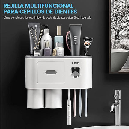 Multifunctional Toothbrush Holder Handfree Automatic Toothpaste Dispenser Set AU - Aimall
