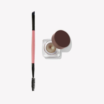 Eyebrow Brush Dual-ended Duo Brow Eyeliner Angled Cut Spoolie Brush Makeup Tools - Aimall