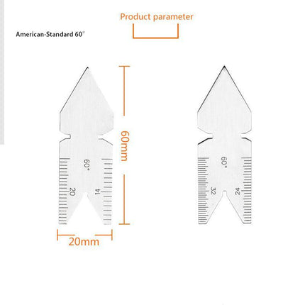 3PCS Centre Fishtail Thread Screw Cutting Cut Gauge Degree Angle Lathe Tool - Aimall