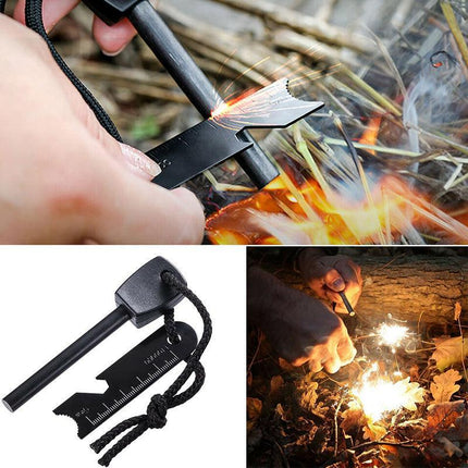 Magnesium Flint Rod Stone Fire Starter Lighter Emergency Survival Camping Hiking - Aimall