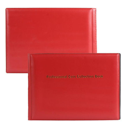 240 Coins Holder Collection Storage Collecting Penny Pocket Album Book RED AUS - Aimall
