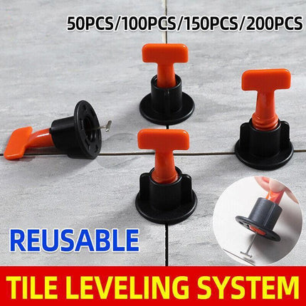 50-200X Tile Leveling System Clips Levelling Spacer Tiling Tool Floor WallWrench - Aimall