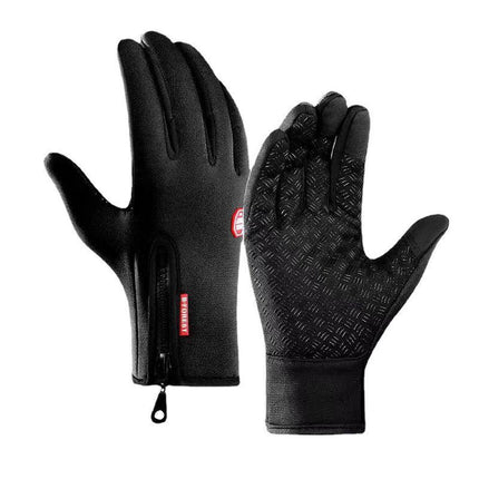 Bike Cycling Gloves Touch Waterproof Full Finger Winter Fitness Delivery Warehou - Aimall