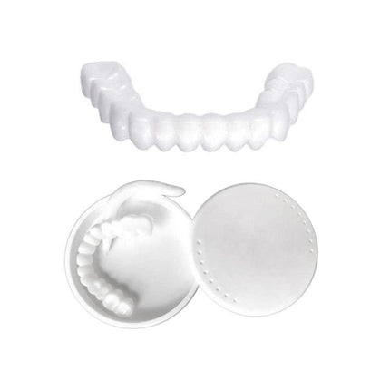 Snap On Bottom /Upper Lower False Teeth Dental Veneers Dentures Fake Tooth Smile - Aimall