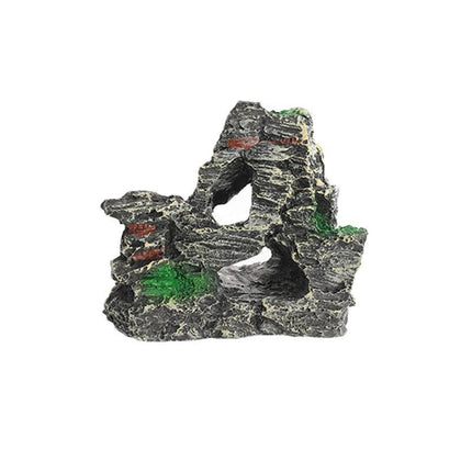 Aquarium Rockery Landscaping Cave Mountain View Decoration Ornament Fish Tank - Aimall