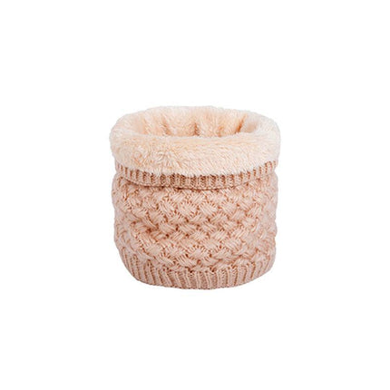 Neck Warmer Tube Winter Knitted Scarf Thermal Fleece Thicken Chunky Unisex Snood - Aimall