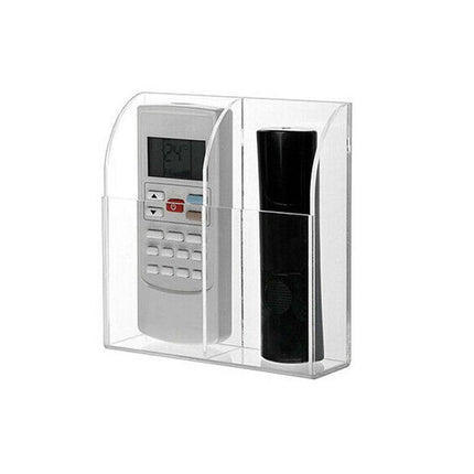 TV Remote Control Holder Wall Mount Clear Acrylic Organizer Stand Box Storage - Aimall