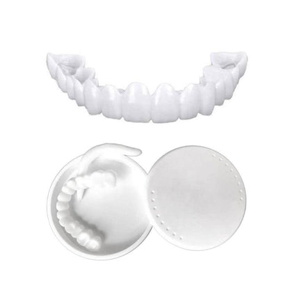 Snap On Bottom /Upper Lower False Teeth Dental Veneers Dentures Fake Tooth Smile - Aimall