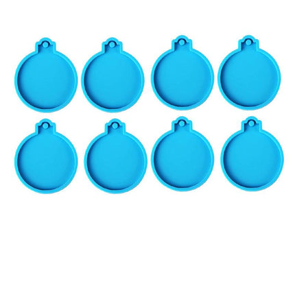 12PCS Christmas Bauble Silicone Mould Resin Mold Plain Round Circle DIY Crafts - Aimall