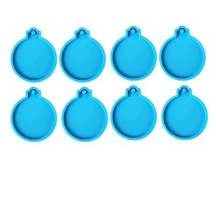 12PCS Christmas Bauble Silicone Mould Resin Mold Plain Round Circle DIY Crafts - Aimall