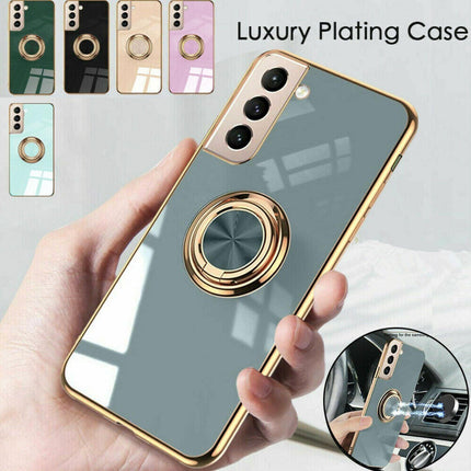 Magnetic Shockproof Ring Holder Case Cover For Samsung S22 Ultra S22Plus Note 20 - Aimall