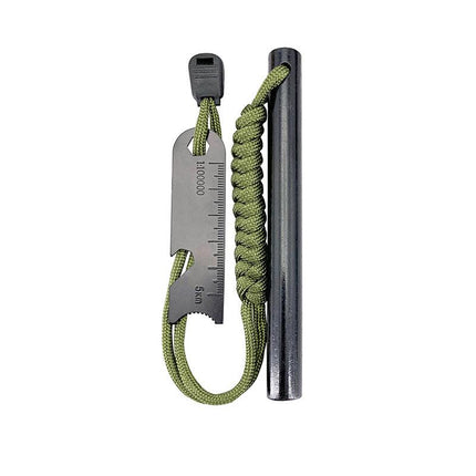 Ferrocerium Flint Rod 15cm x 1.3cm Survival Fire Starter with Striker Para-cord - Aimall