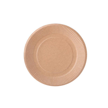 Disposable Brown Paper Plates Dinner Dessert Party Plate Eco-Friendly Bulk BuyAU - Aimall