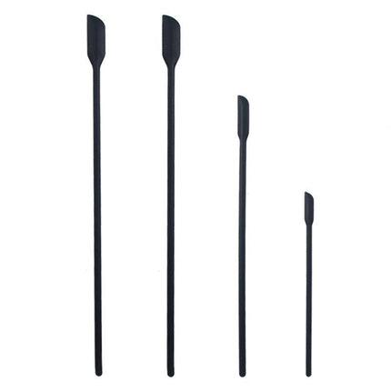 4x Silicone Mini Spatula Jar Scraper Scoop Tip Long Spatula Cosmetic Bottle B8A3 - Aimall