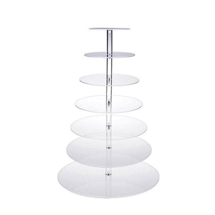 3/4/5/6/7/Tier Acrylic Clear Round Cupcake Cake Stand Birthday Wedding Party AU - Aimall