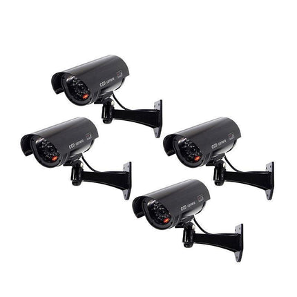 2/4 Sets Flash LED Light Fake Dummy Camera Night Security Surveillance CCTV - Aimall