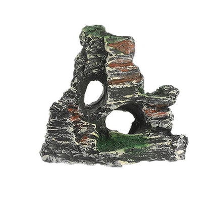 Aquarium Rockery Landscaping Cave Mountain View Decoration Ornament Fish Tank - Aimall