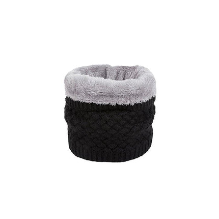 Neck Warmer Tube Winter Knitted Scarf Thermal Fleece Thicken Chunky Unisex Snood - Aimall