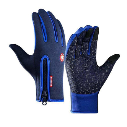 Bike Cycling Gloves Touch Waterproof Full Finger Winter Fitness Delivery Warehou - Aimall